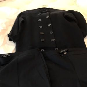2 pairs  black  St john pants plus a Talbots sweater jacket 1x